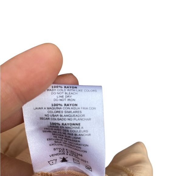 Salty Lemon Tan Boho western Gauze Sundress embroidery lace coastal cowgirl - Picture 4 of 5